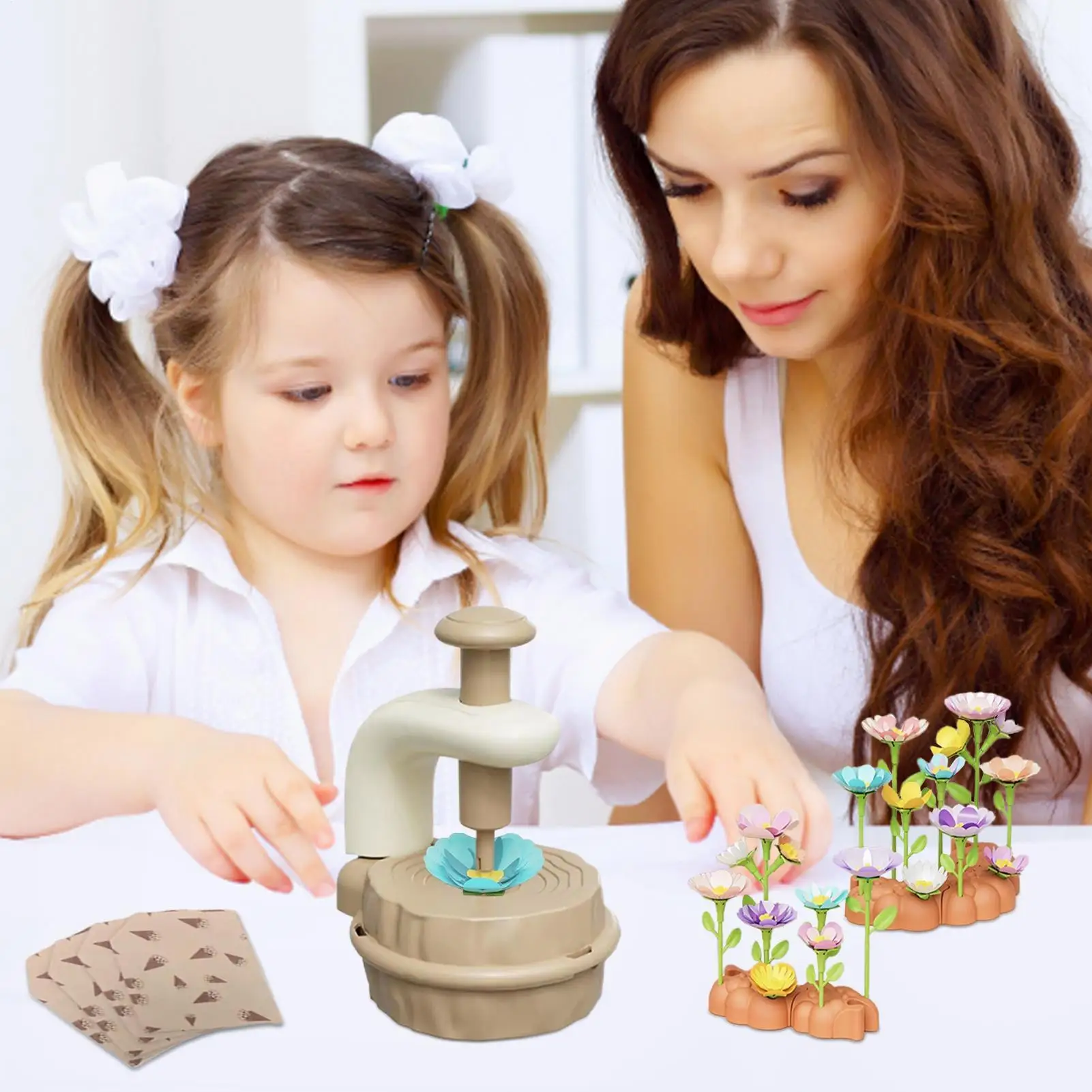 Artisanat de fleurs pour enfants, Bouquet de fleurs, Kit d'art, jouet de marché des fleurs, ensemble d'activités interactives pour enfants en bas âge, garderie, anniversaire