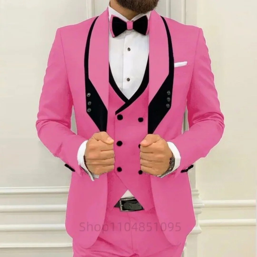 أحدث معطف سترة بانت تصاميم الأزرق الملكي الرجال بدلة الزفاف شال التلبيب الرسمي العريس سهرة بدلة الزفاف للرجال فستان حفلة موسيقية