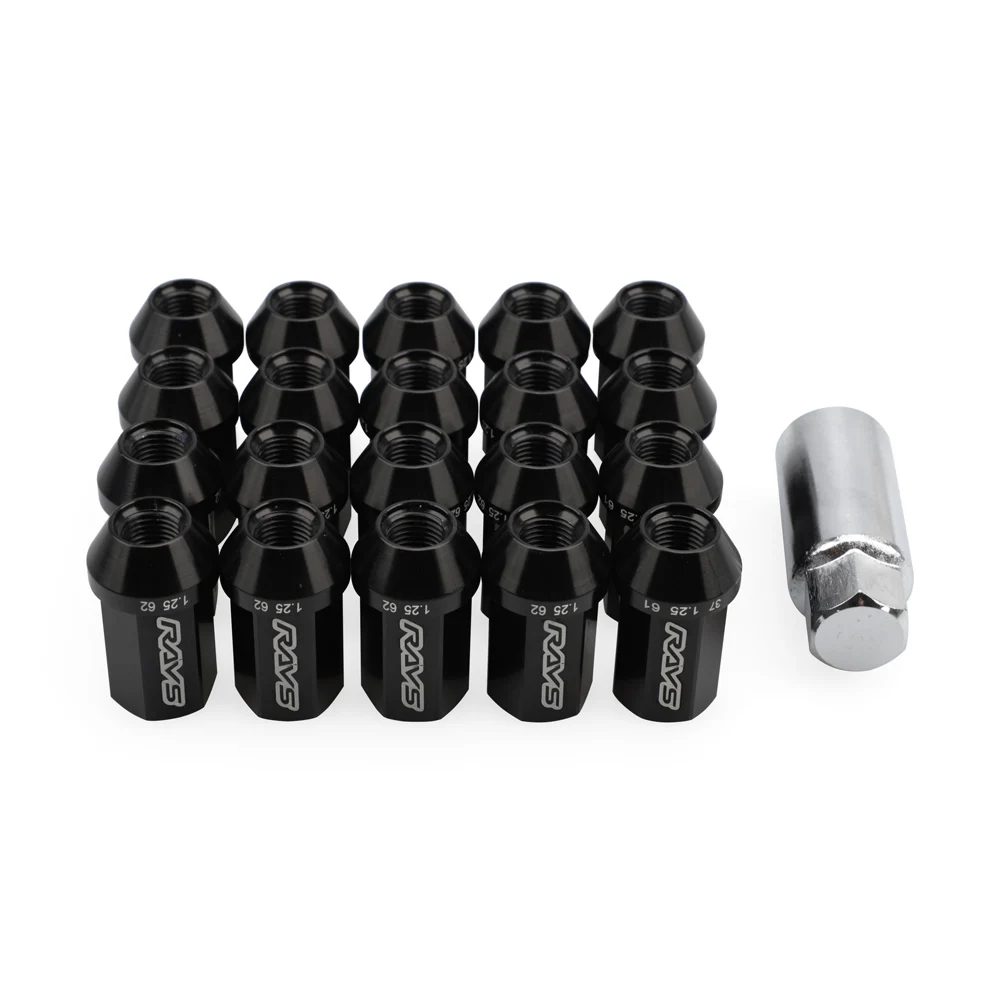 M12x1.5 M12x1.25 M14x1.5 19HEX Rays Side Nuts Wheel Lug Nuts Length 42mm With Alloy Aluminum 7075-t6