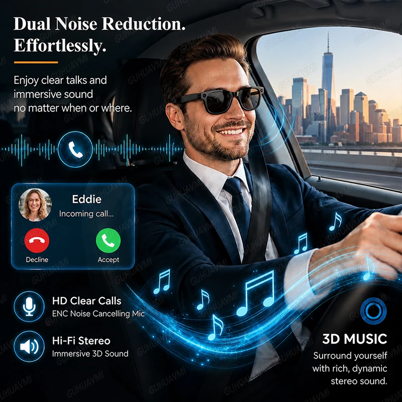 2026年新型AIカメラメガネ 8MP HDカメラ 1080 - Audio Music For Video のレビューと価格
