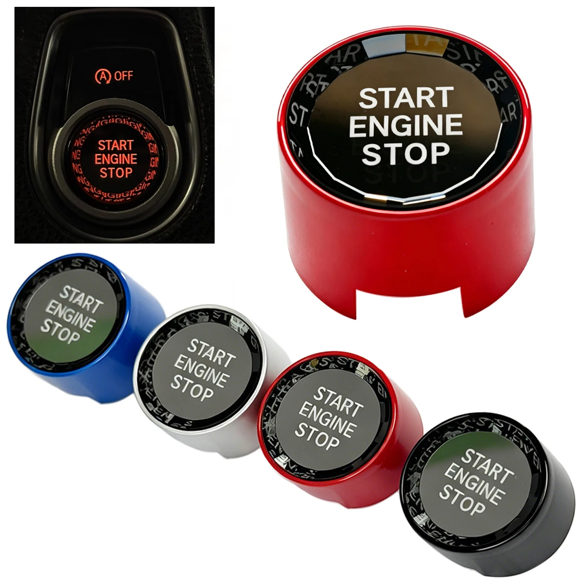 Pegatina para botón de arranque y parada del motor, para BMW Serie 1, 2, 3, 4, 5, 6, 7, F20, F21, F22, F23, F30, F34, F10, F18, F12, F07, F01, F02