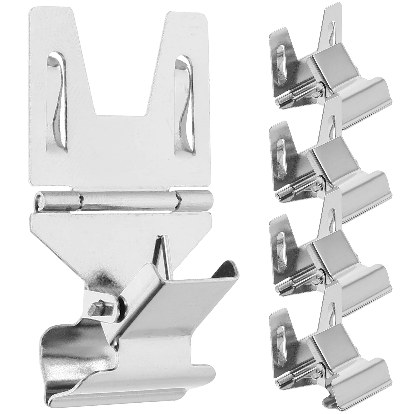 5 Pcs Clear Tag Price Clip Supermarkets Display Clips Label Silver Metal Sign Holder Office