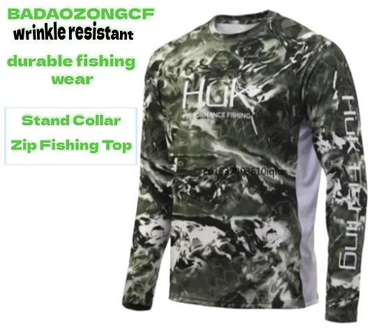 HUK Men's UPF 50+ Long Sleeve Hooded Fishing Shirt Breathable Sweatshirt with Mask UV Protection Fishing Apparel