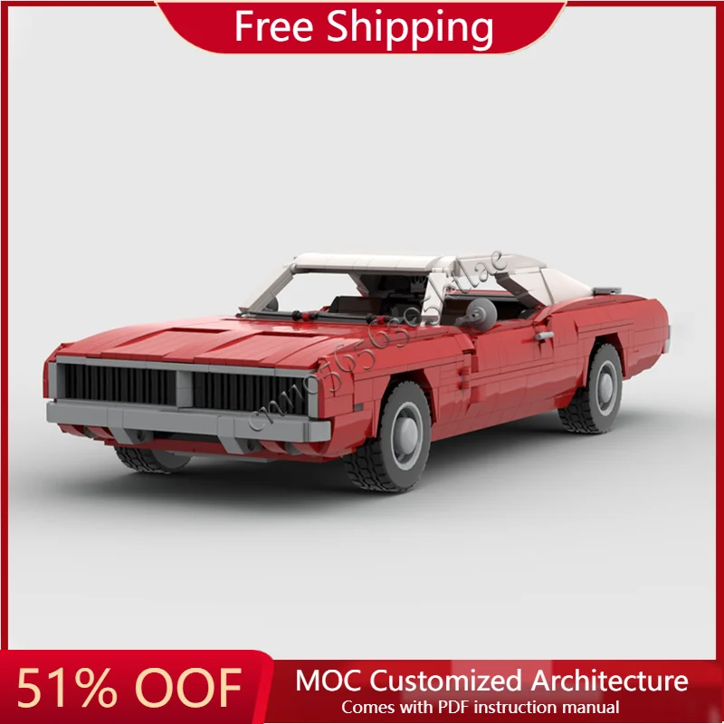 

1615 шт. MOC Премиум красно-белая модель крыши автомобиля, строительные блоки, городской технологический автомобиль, игрушки «сделай сам», подарки-сюрпризы для детей и взрослых