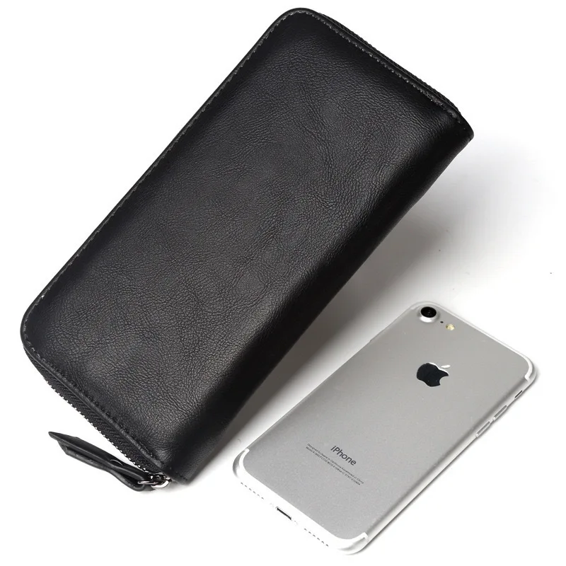

Fashionable men's Korean popular long and wide niche clutch bag casual versatile mobile phone bag large capacity handheld bag