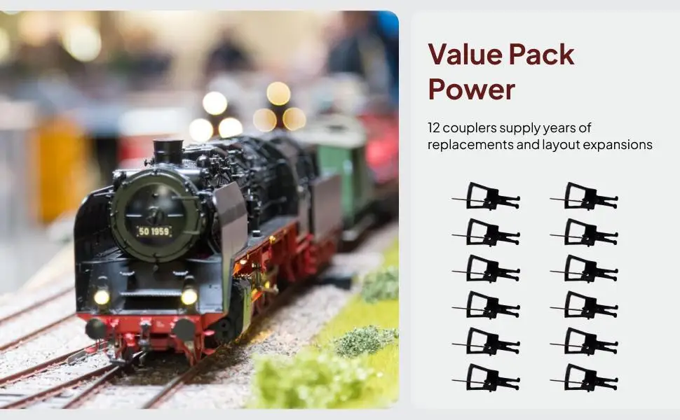 

12 шт., соединительные крючки в масштабе HO, крючки для поездов в хобби, аксессуары для моделей железнодорожных, аксессуары для хобби-поезд для 1:87 DIY