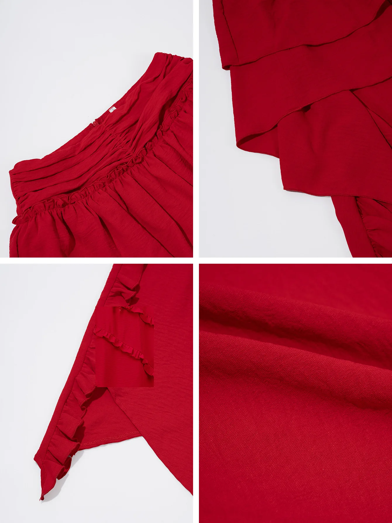 2025 spring and summer new women's clothing, casual vacation style, pleated splicing skirt