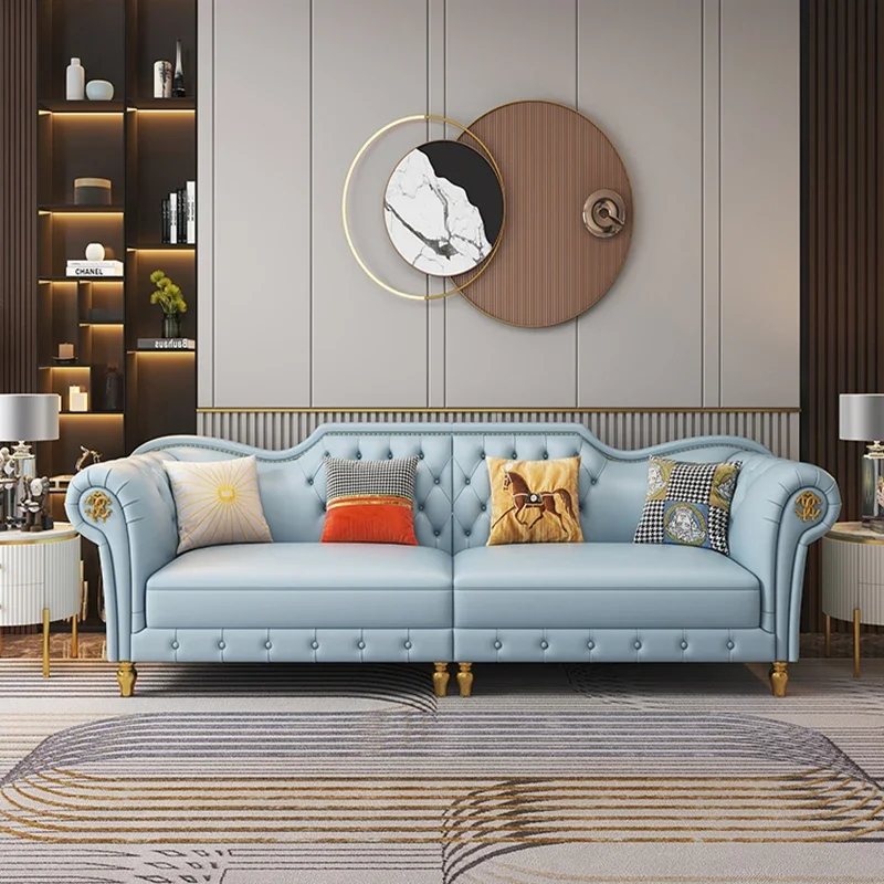 디자이너 대형 앉아 소파 현대 단순 긴장 스트레치 더블 소파 라운지 유럽 Muebles Para Salas Modernos 홈 가구