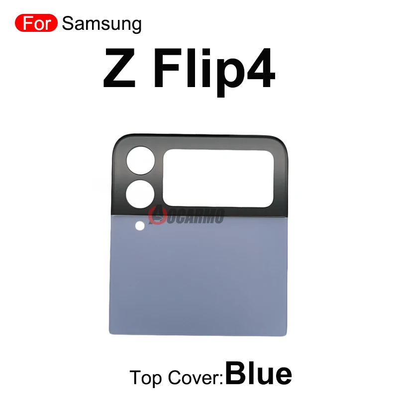 Top + Bottom Back Battery Cover Housing Bezel Replacement Repair Parts For Samsung Galaxy Z Flip4 SM-F721