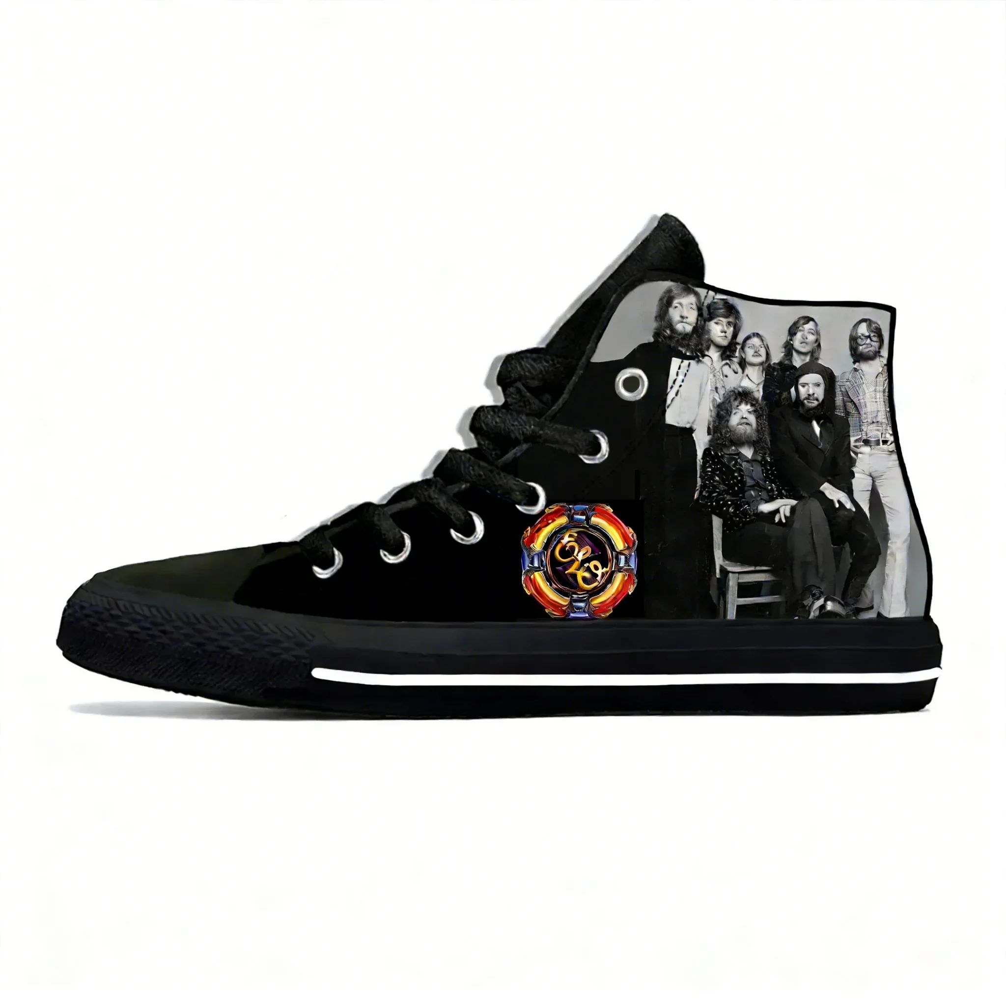

ELO High Top Sneakers Mens Womens Teenager Electric Light Orchestra Casual Shoes Canvas Running Shoes 3D Print Lightweight shoe