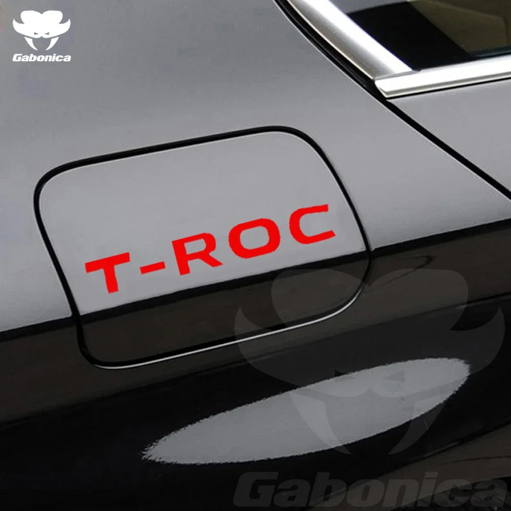 1PCS Car Tank Cap Oil Sticker For VW Volkswagen T-Roc TROC Car Accessories Reflective KK Car Sticker Decal