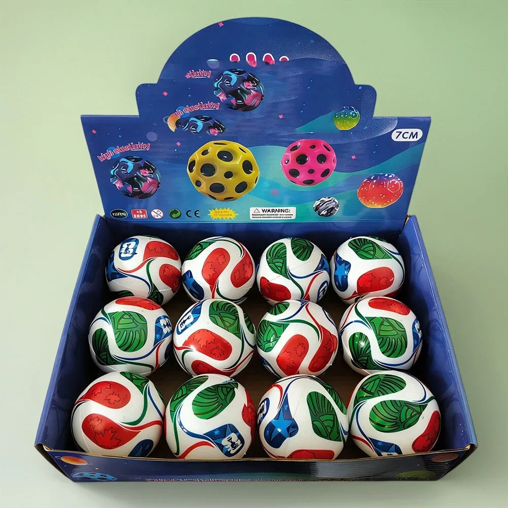 2026 Hot Soccer Game Football Merchandise Elastic Balls Novelty Toys Perfect Surprise Gift For Kids School Carnival Prizes