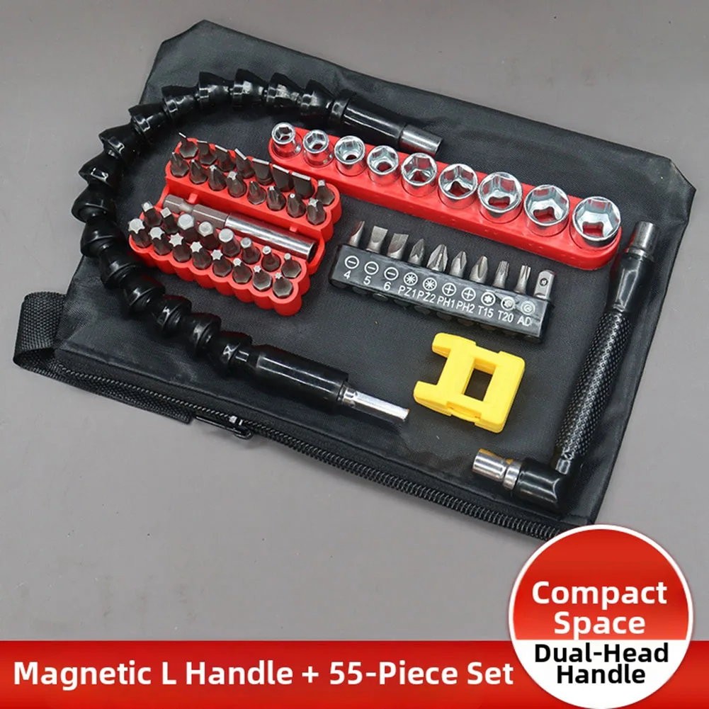 Magnetic L-shaped Screwdriver Workshop Right Angle Tool 238g Double-head Driver Non-slip Handle Steel Core Manual Operation
