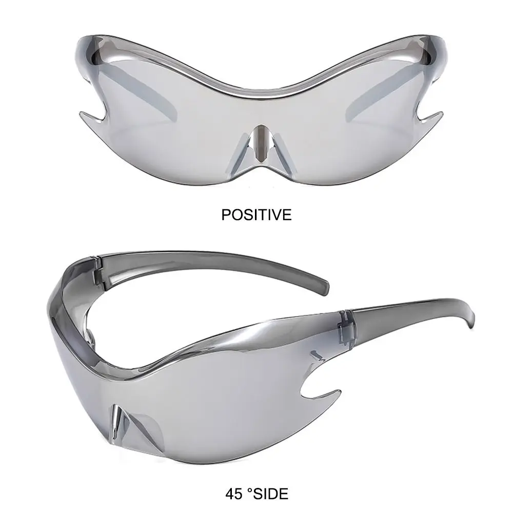 2023 New Women & Men Y2K Wrap Around Eyewear Steampunk Shades Punk Sports Sunglasses 2000's Sun Glasses