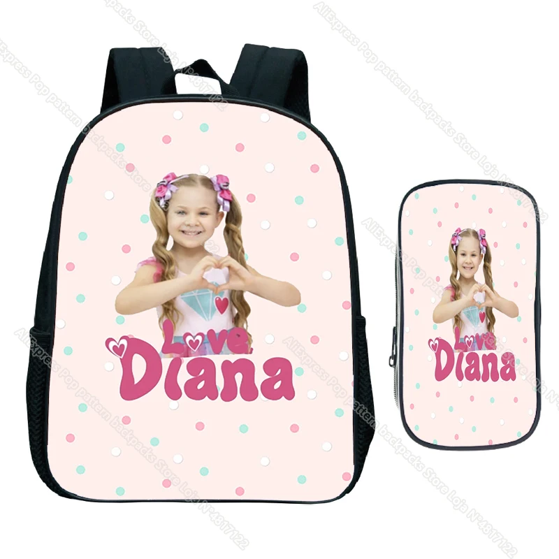 Diana And Roma Show Kids Backpack Boys Girls Kindergarten Bag Children School Bags Toddler School Cartoon Bookbag