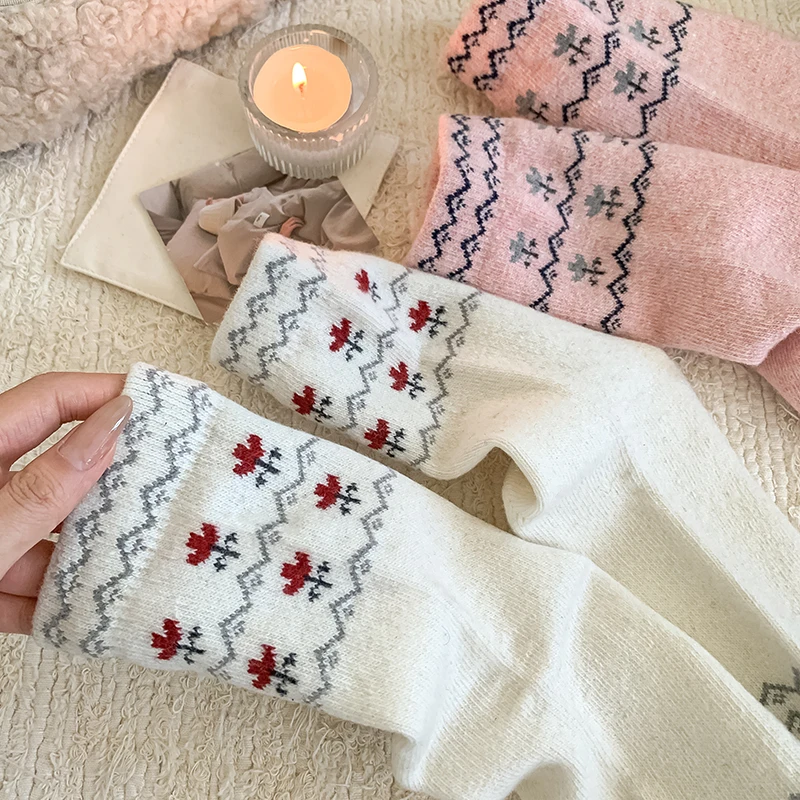 الجوارب للنساء الجديدة الموضة زهرة الجوارب الإناث تنفس عادية اتجاهات عالية الجودة لطيف الجوارب مضحك النمط الكوري #5