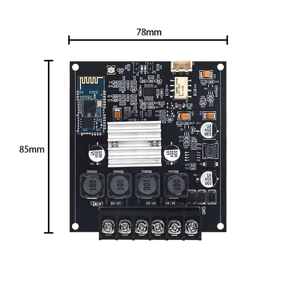 

AB01 Wireless Bluetooth Amplifier Board QCC3034 Bluetooth Version 5.0 TPA3116 Amplifier Board APTXHD with Antenna
