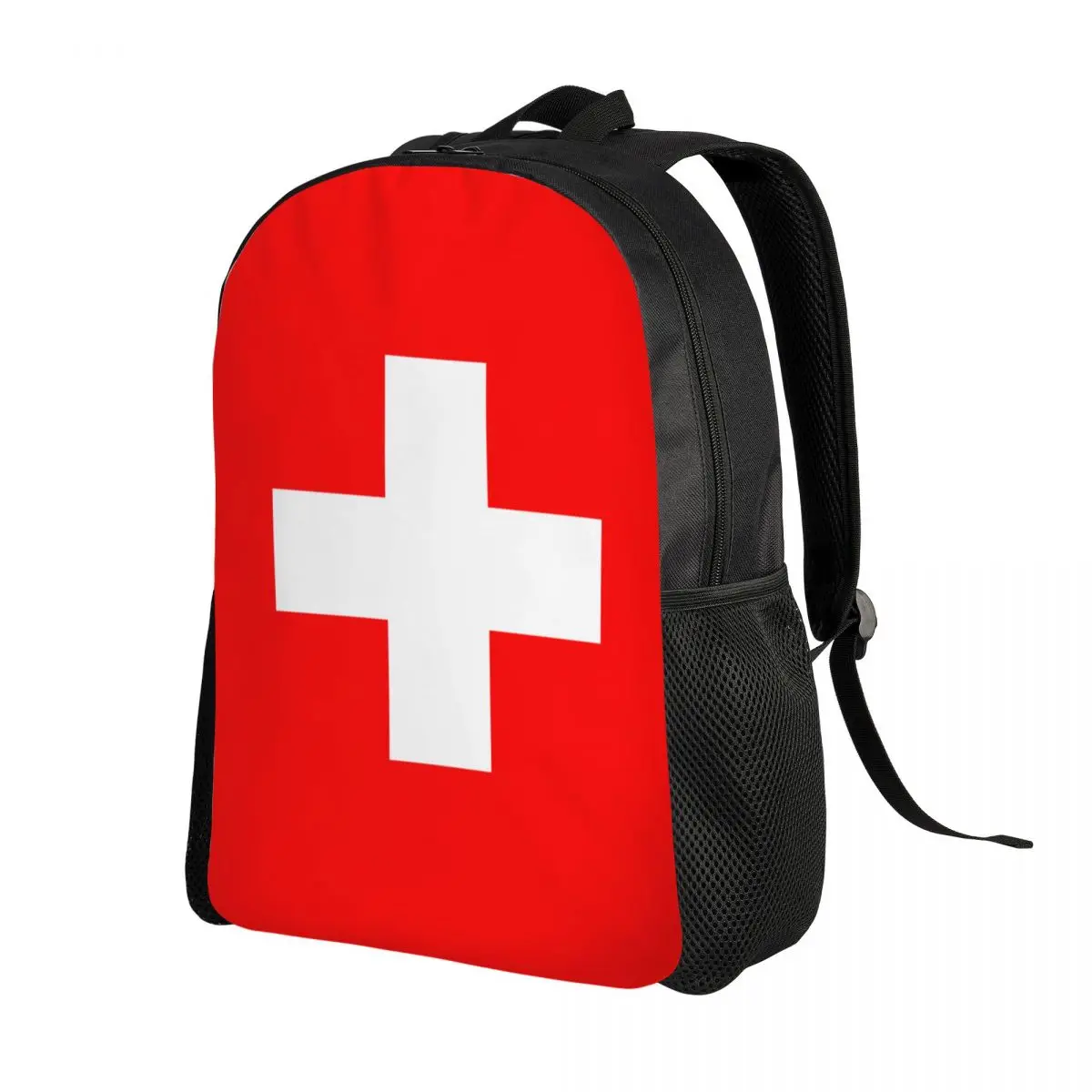 Flag Of Switzerland Laptop Backpack Women Men Basic Bookbag for School College Students Bag