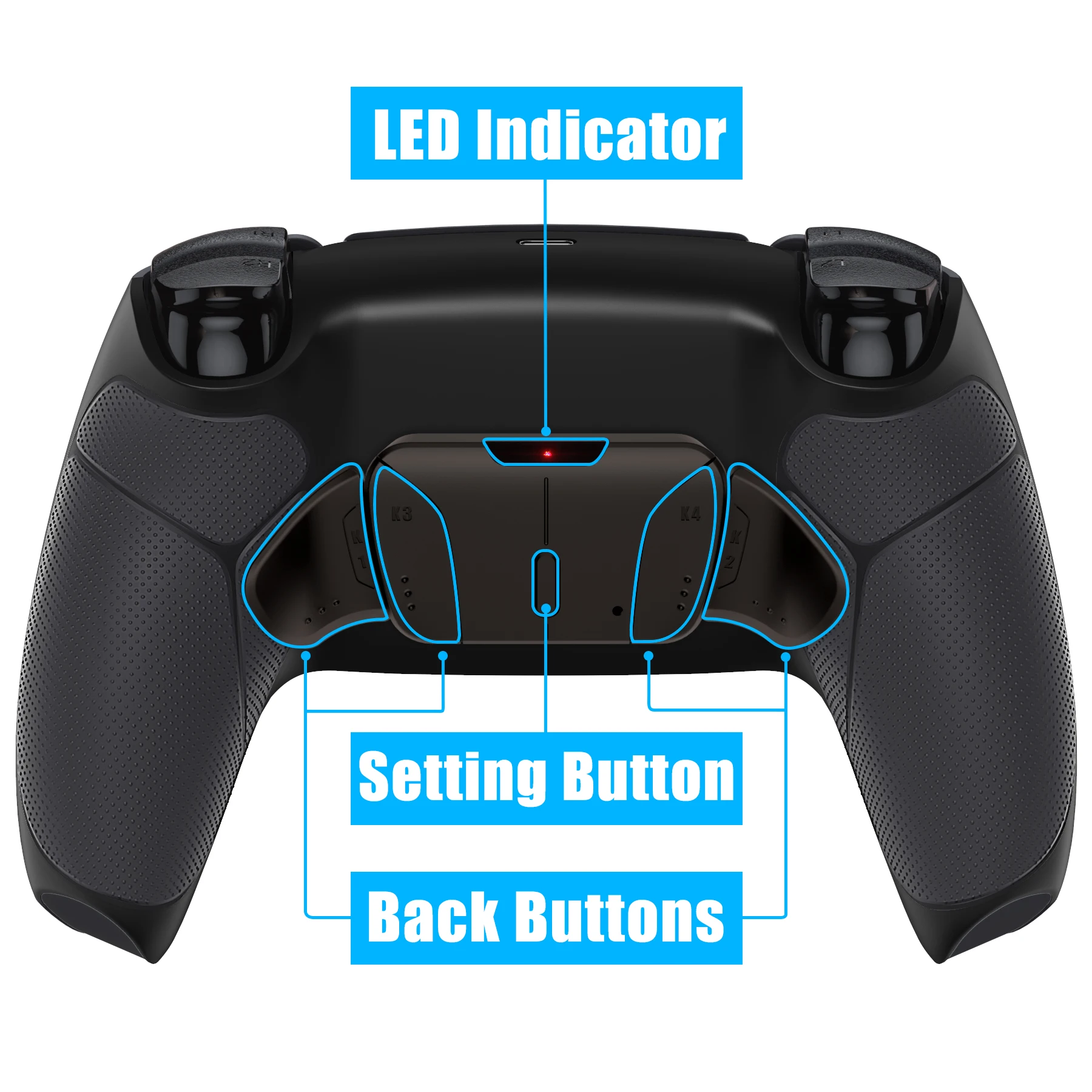 eXtremeRate Programmable Real Metal Buttons (RMB) Version RISE4 Remap Kit for PS5 Controller BDM 010 & BDM 020 - 14 colors