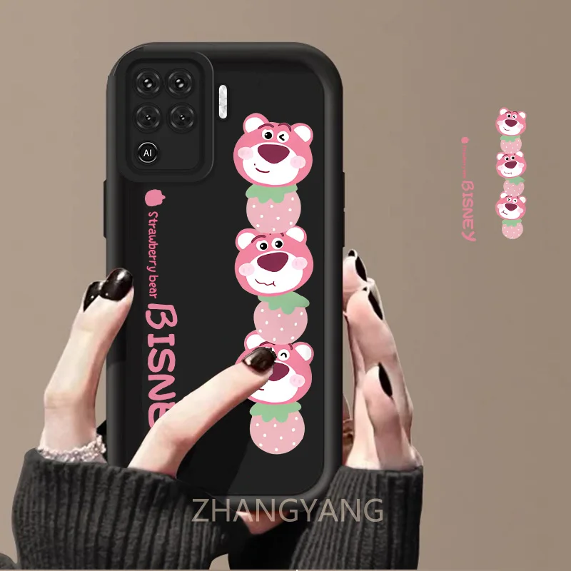 Case For OPPO A94 4G Reno 5F Cute cartoon bear phone case with silicone TPU soft case anti drop and shockproof phone camera full image 3