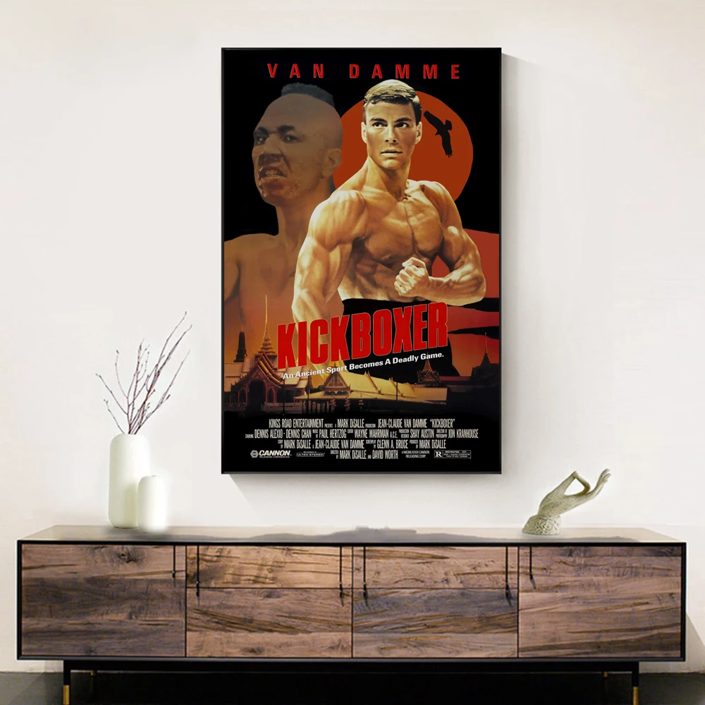 Vintage Kickboxer Bộ Phim Nghệ Thuật Treo Tường Van Damme Quyền Anh In Canvas Nghệ Poster Cho Trang Trí Phòng Khách Nhà Trang Trí Treo Tường Hình