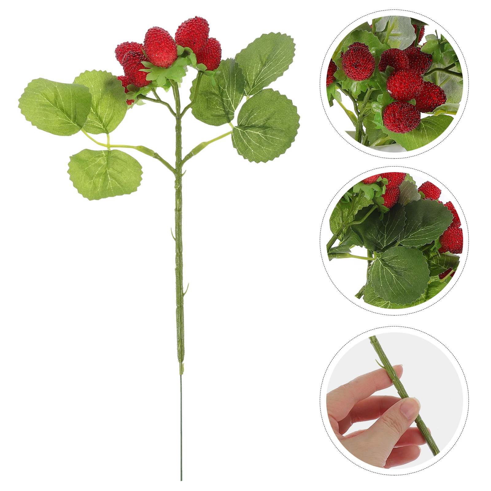 

4 Pcs Kitchen Simulated Bayberry Fruit Realistic Fake Food Artificial Fruits for Decoration Lifelike