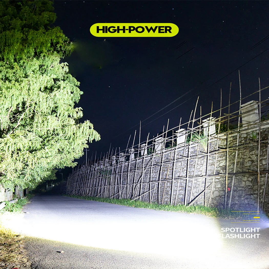 Powerful LED Flashlight Super Bright Portable COB Handlamp Waterproof Outdoor Camping Searchlight Rechargeable Handheld Torch