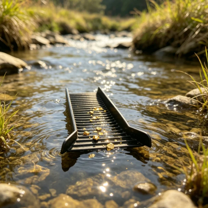 1pc-Portable, high-efficiency gold sluice box featuring a lightweight, high-strength structure.
