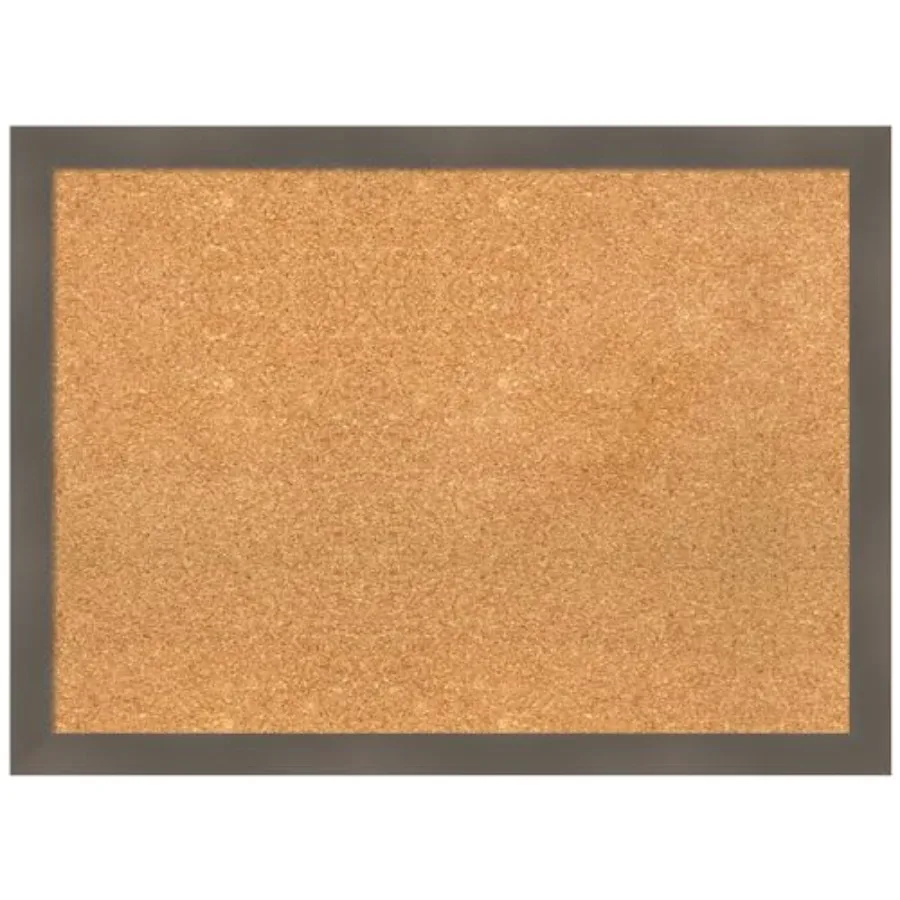 

Natural Cork Board for Wall 22x30 Vision Board with Grey Wood Frame Medium Corkboard Office Decor for Home Organization Casual