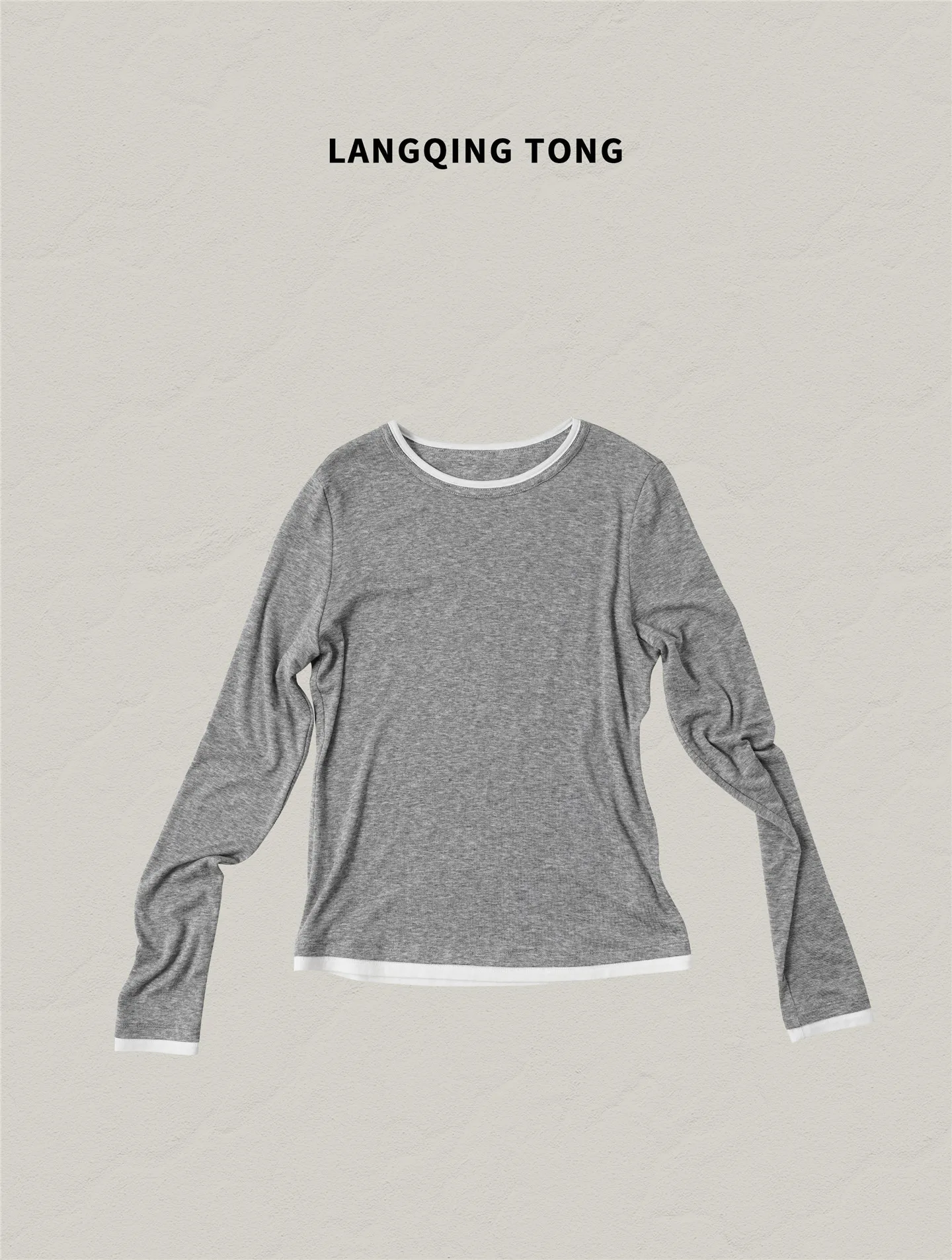 

Soft Comfortable Spliced Color Blo Wool Blend Base irt Women's Spring 2026 New Sle Simple Design round Ne Long...