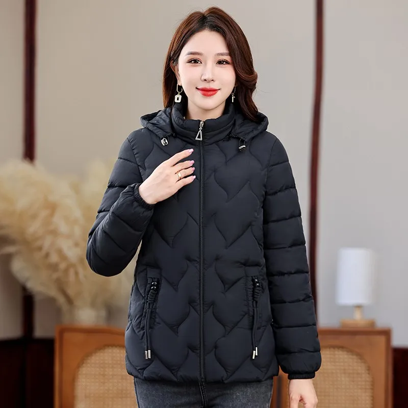 New Winter Jacket Women Parkas Hooded Long Sleeved Thicken Warm Down Cotton Jacke Parka Female Outwear Overcoat