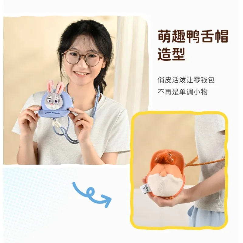 Soft Plush Judy Nick Multi-Function Crossbody Bag Coin Purse Earphone Case Key Holder Adjustable Strap Girl Birthday Christmas