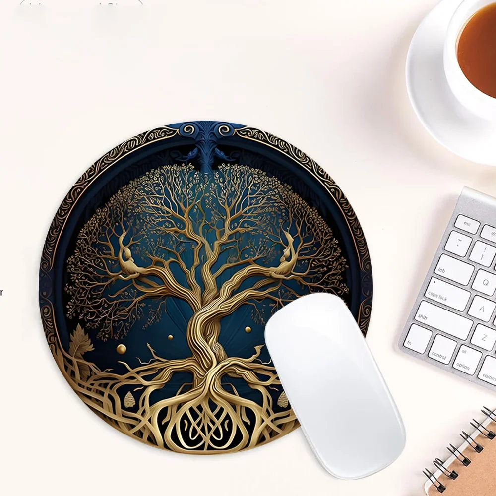 

Mystery Tree Mouse Pad Large Desk Accessories Desk Pad Rubber Base with Stitched Edge Mousepad Non-Slip Mousepad for Office