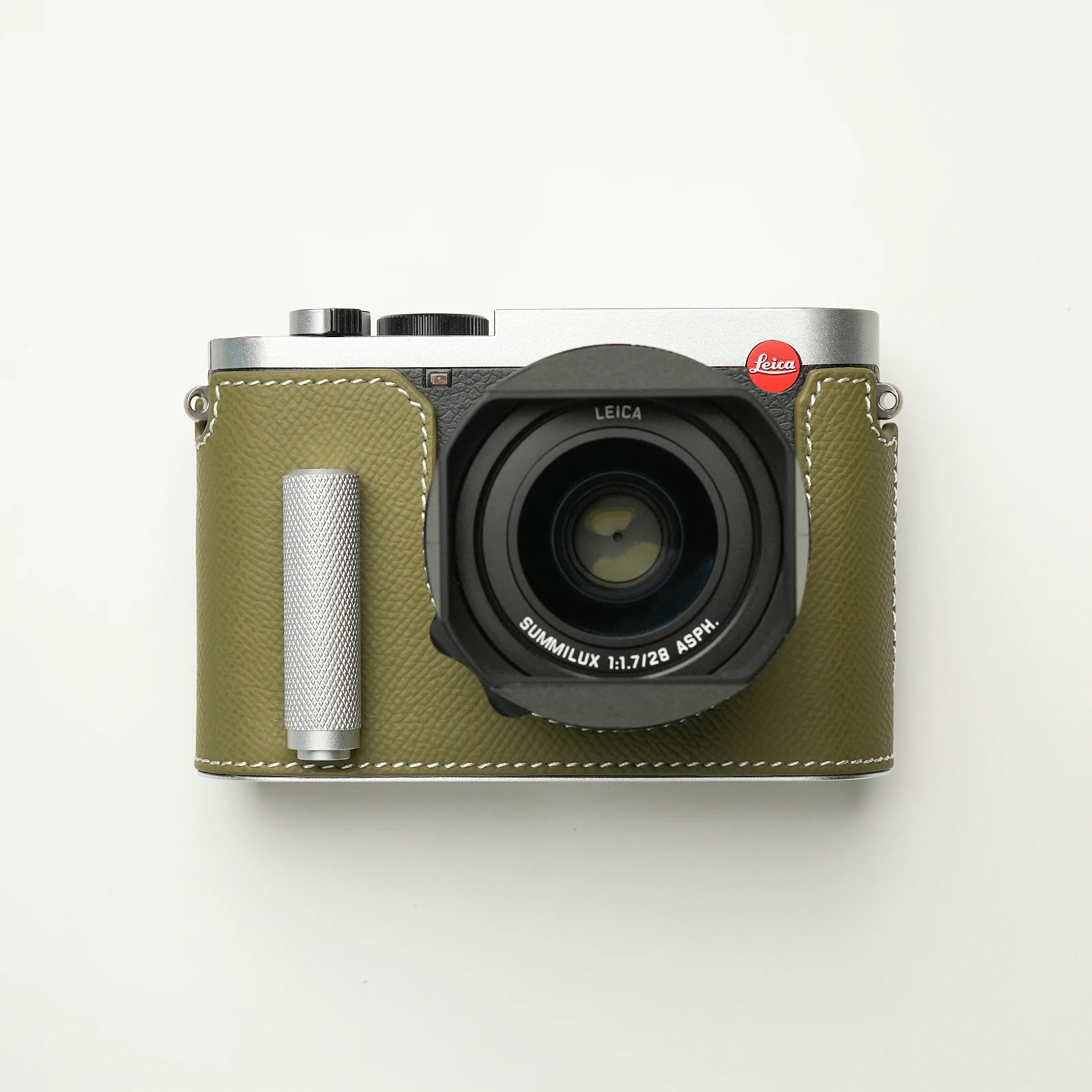 Mr. Stone voor Leica Q3 cameratas met metalen handvat, camerabody, cameraleer met Leica Q3 leren tas, Q3 beschermhoes