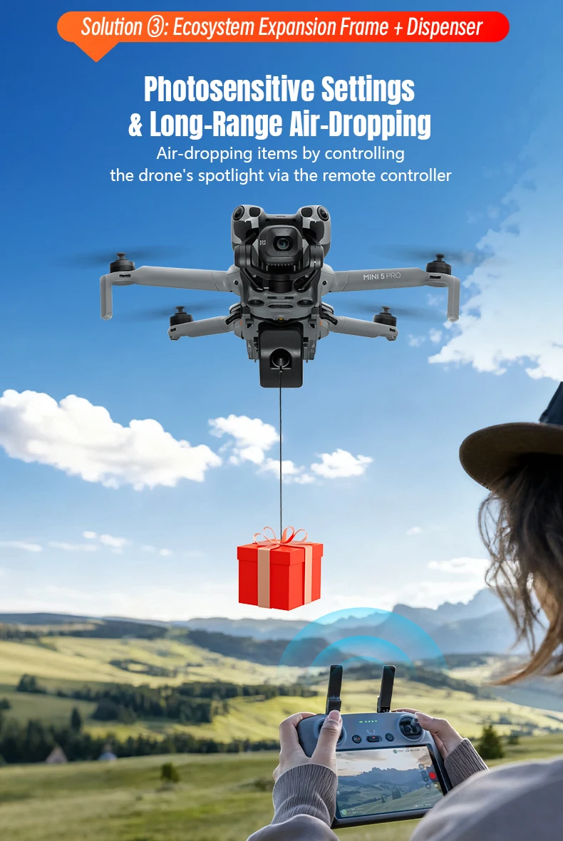 STARTRC Drohnen-Abwurfsystem für DJI Mini 5 Pro Nutzlast/Lieferung/Transport Abwurfvorrichtung für DJI Mini 5Pro Zubehör – Detail 4