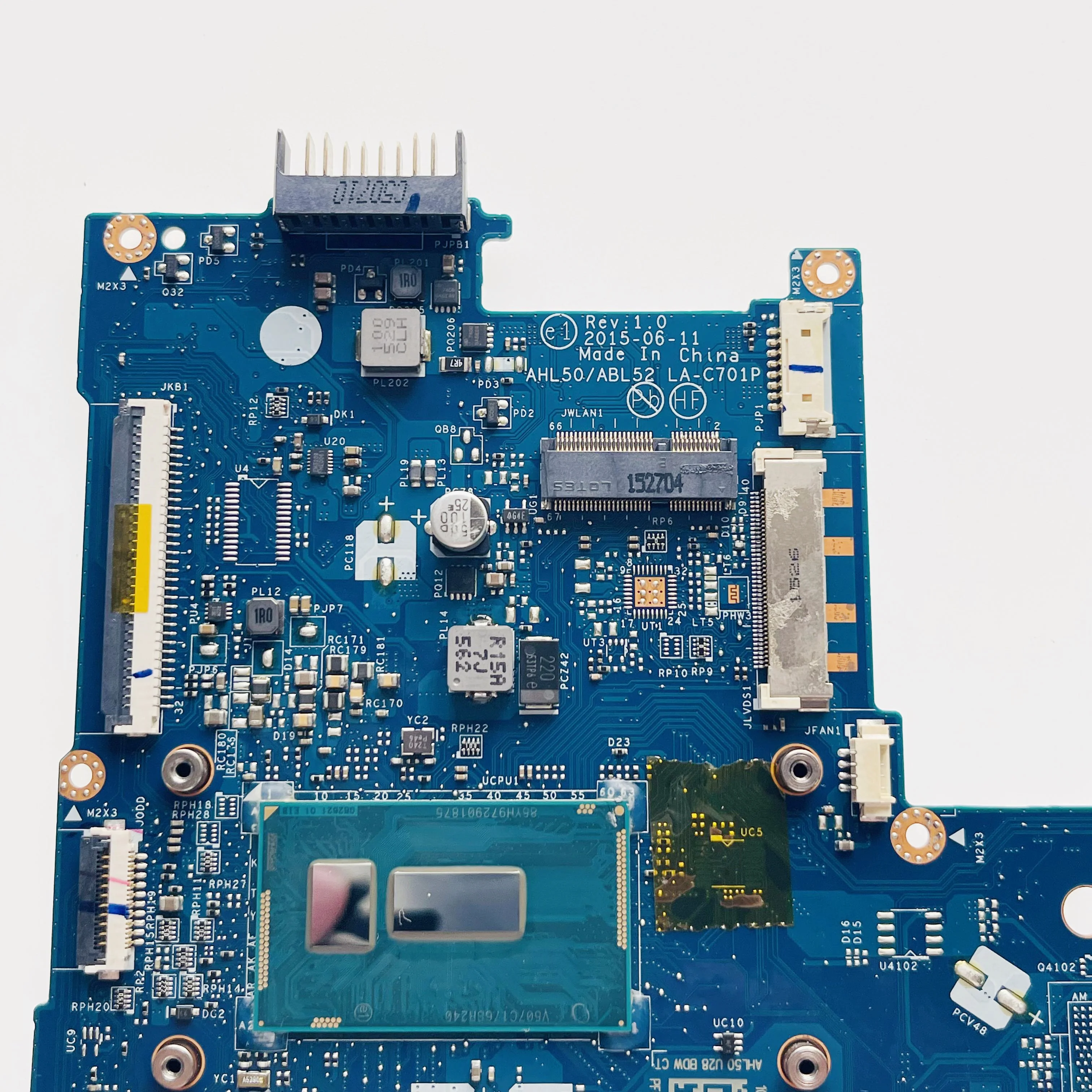 Imagem -02 - Placa-mãe Portátil para hp Pavilion Mainboard com 3825u i3 i5 i7 Cpu Uma Ddr3l Mainboard 100 de Trabalho Ahl50 Abl52 La-c701p 15-ac 15 ay 250 g4