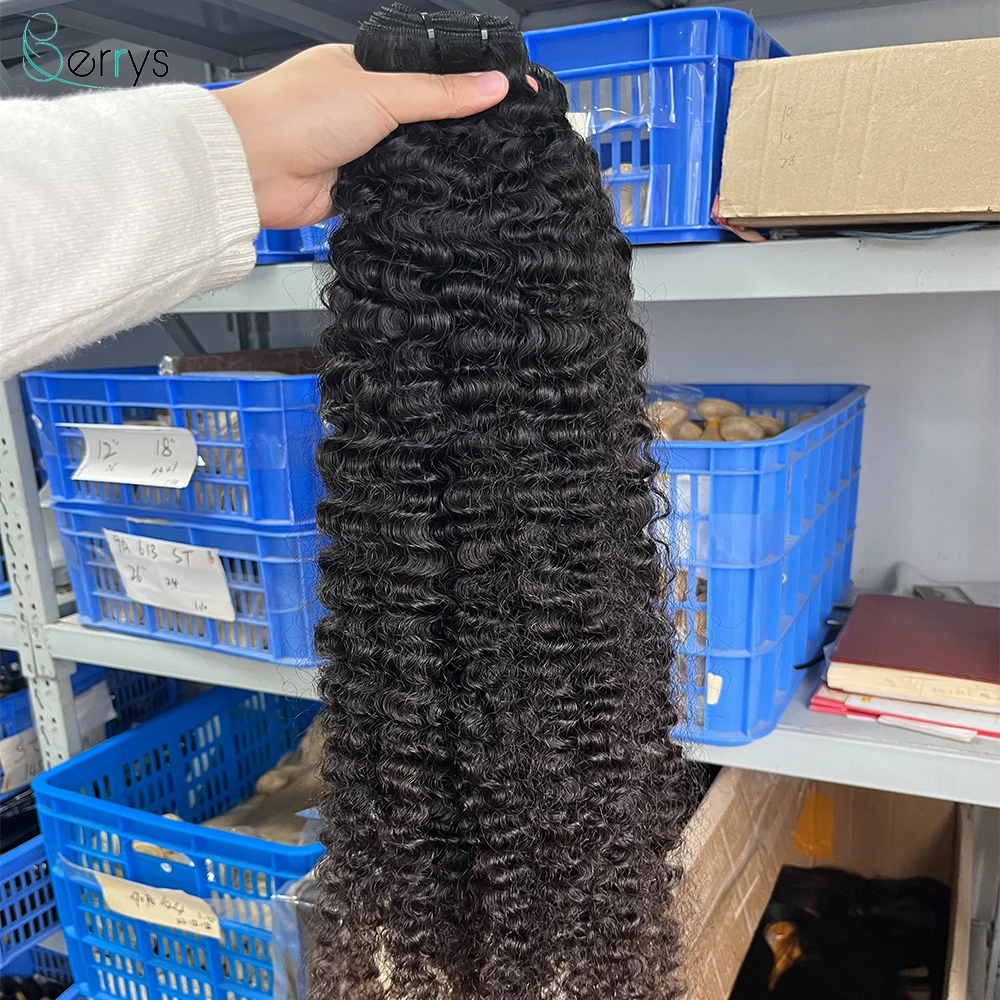 Burmese Curly Human Hair Bundles 1/3/4 Pcs/Lot Sew In Hair Extensions Narure Color 100% Unprocessed Curly Wave Virgin Hair