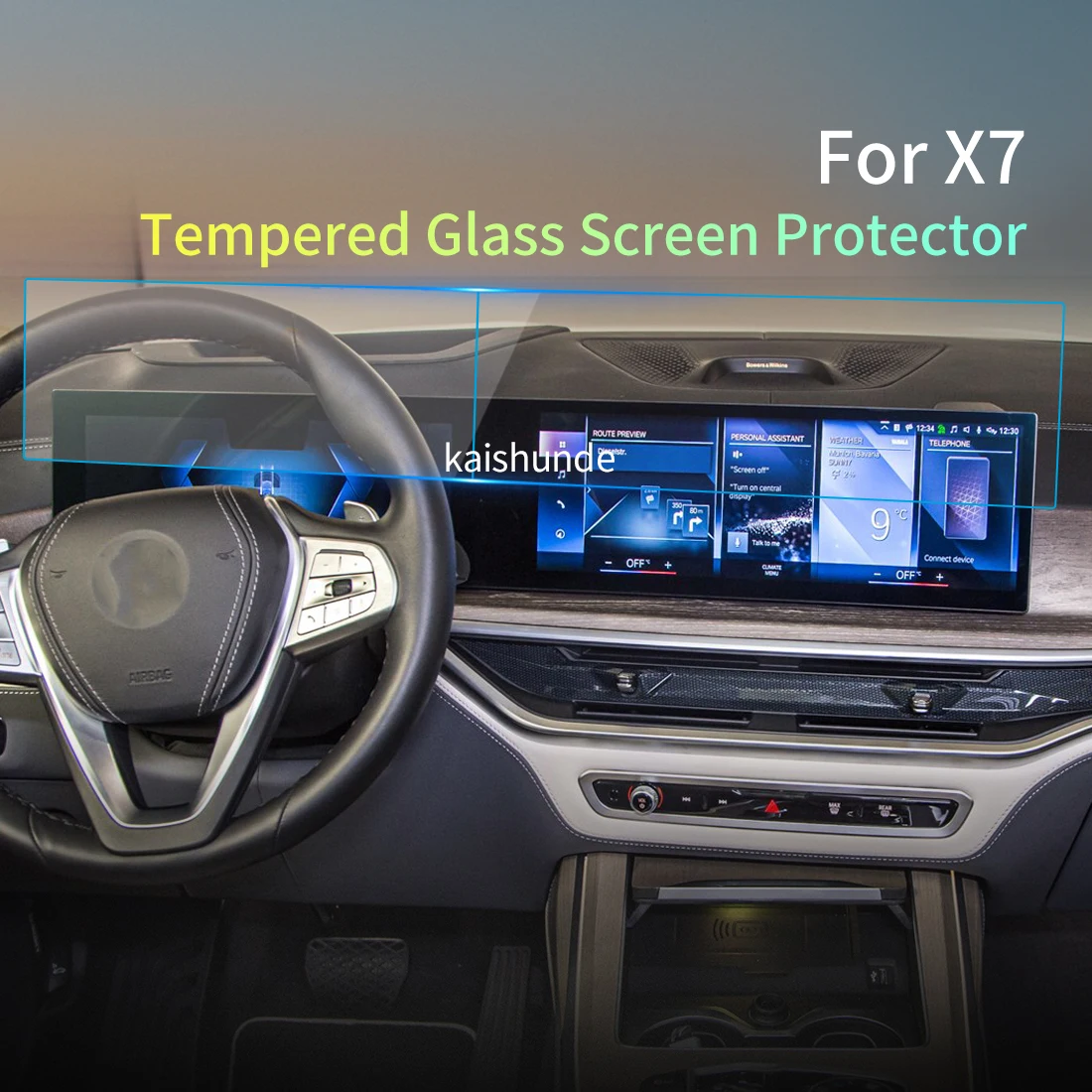 Screen Protector For BMW X7 2023 Carplay Tempered Glass Protective Film Multimedia Screensaver Car Sticker Auto Accessory