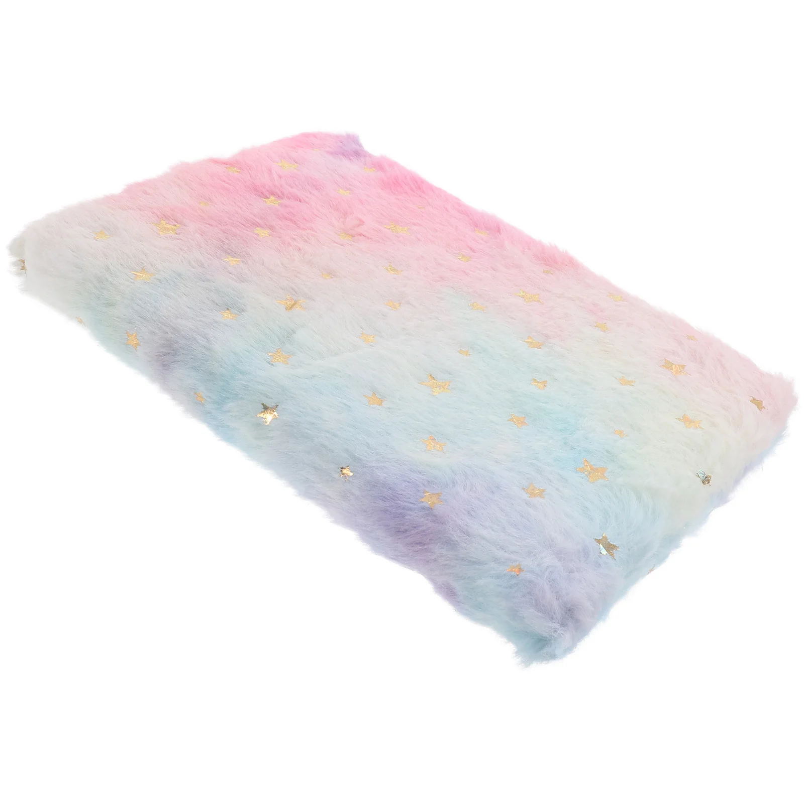 Horizontal Grid Plush Notebook Travel The Fuzzy Notebooks for Girls Paper Notepad Diary