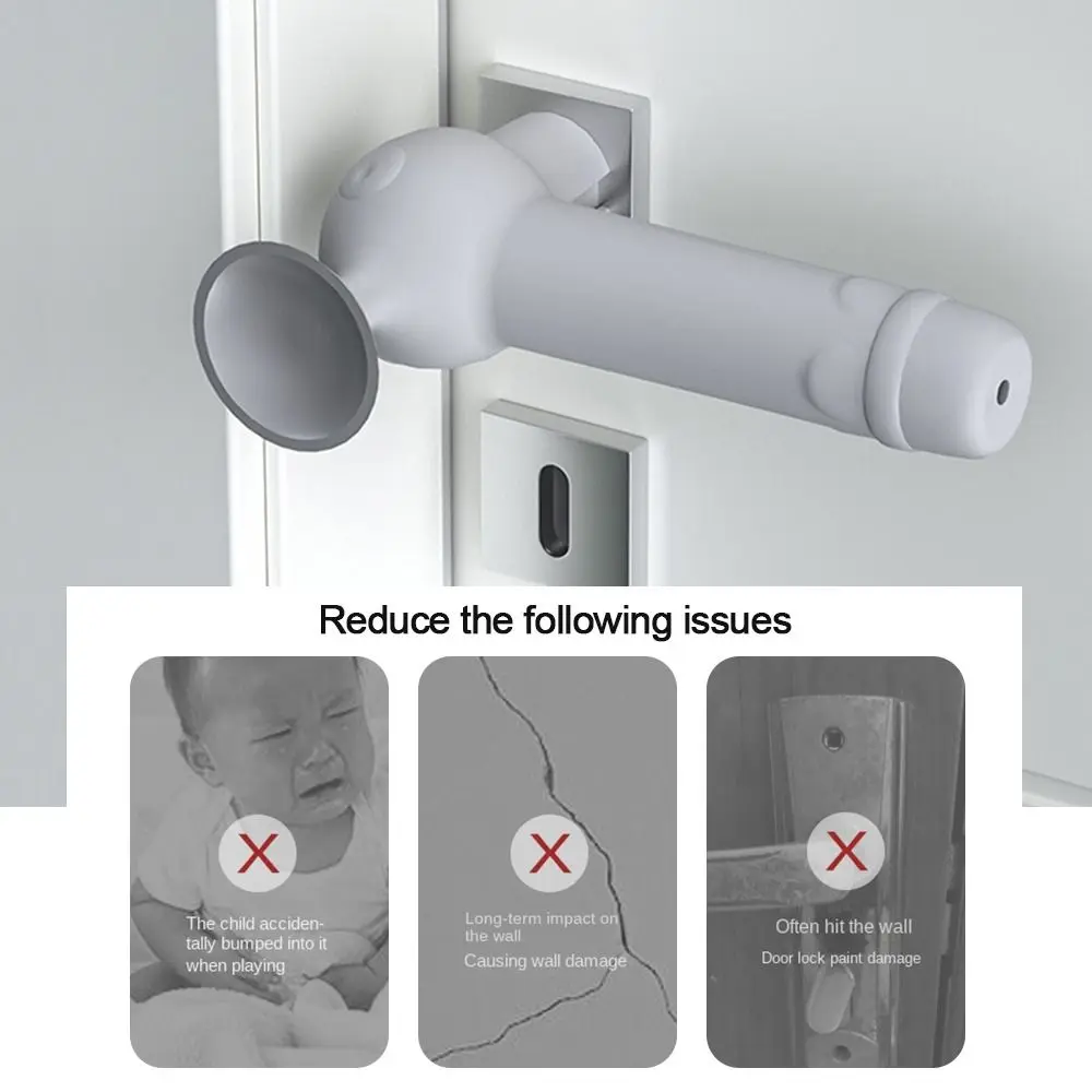 New Silicone Door Knob Cover Anti-collision Static-free Wall Protector Portable Useful Handle Sleeve Door