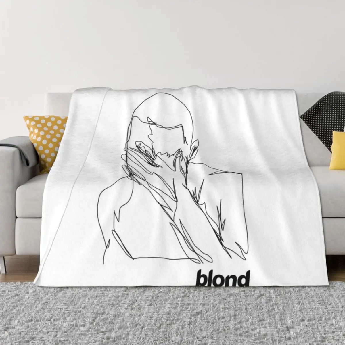 

Frank Ocean Blonde Throw Blanket manga Moving Comforter Personalized Gift Blankets