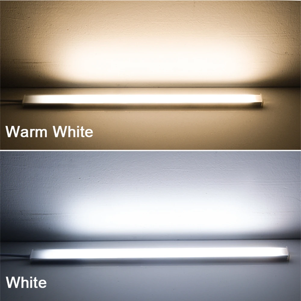 12V Touch Dimmable Swtich ควบคุม LED Light Bar สีขาว/อบอุ่นสีขาว 30 ซม./40 ซม./50 ซม.Led Night โคมไฟสําหรับห้องครัวตู้เสื้อผ้า,1/2/4/6pc