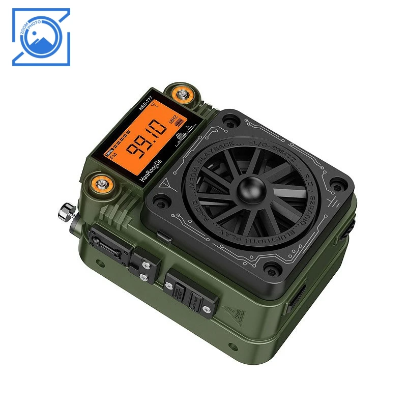 

HRD-777 Multifunctional Full Band FM AM SW WB Bluetooth Radio Receiver with Fingertip Gyroscope Design