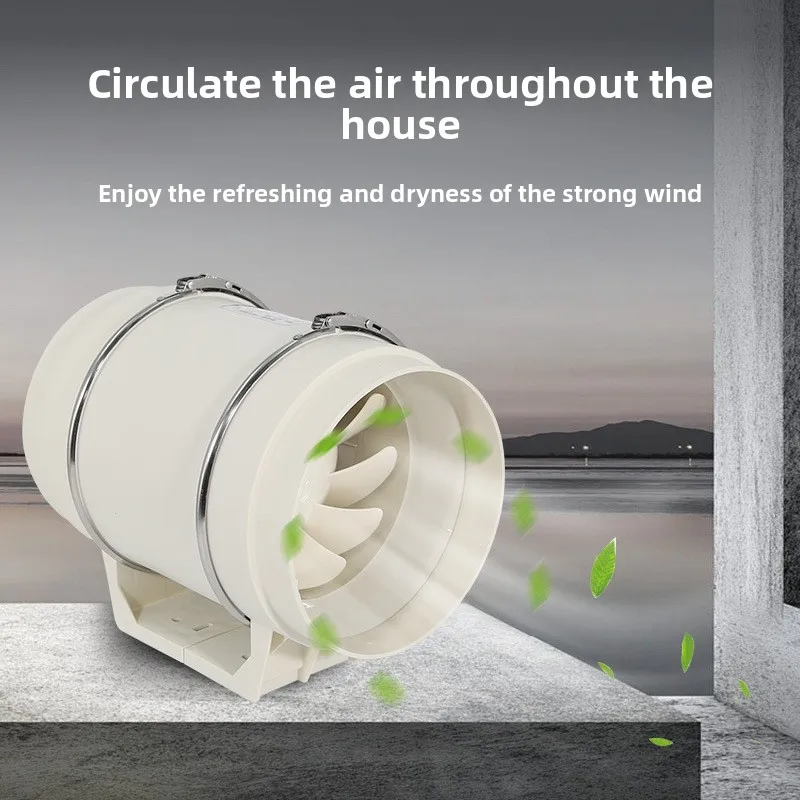 Exhaust Fan Home Mute Inline Duct Fan Bathroom Exhaust Fan Ventilation Equipment Kitchen Bathroom Wall Mounted Air Purifying Ve