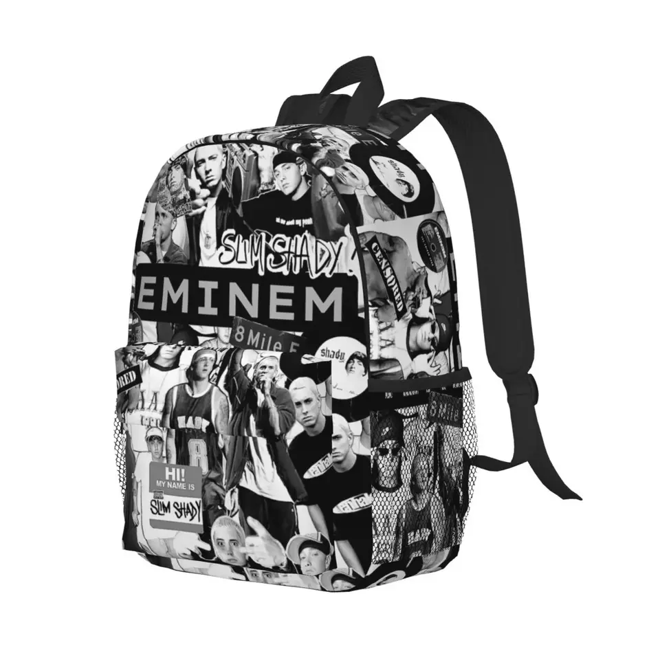 Eminem Backpack Student Boys Girls BookBag Children School Bag