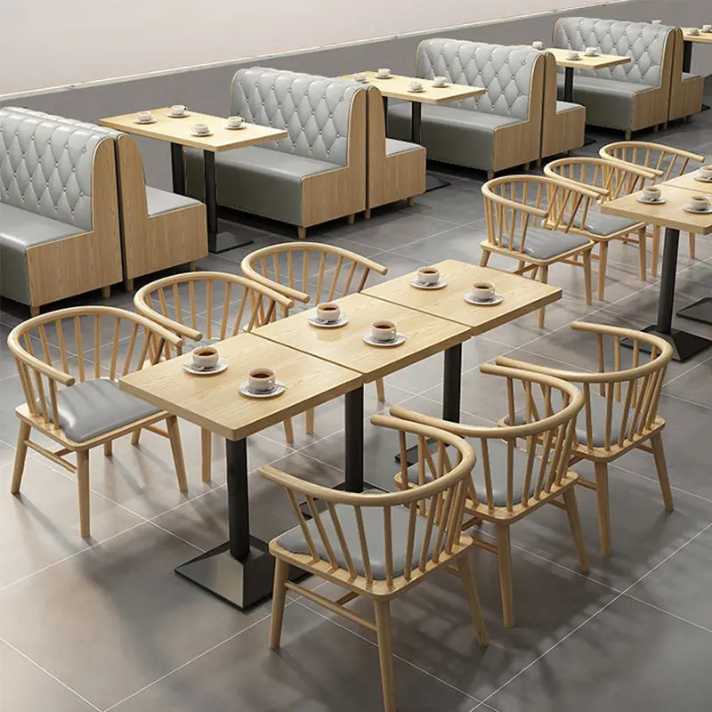 Office Sofa,Fast Food Restaurant Table And Chair Booths Bar Sofa Hamburger Restaurant Dining Area Sofa Against The Wall Seat Cus