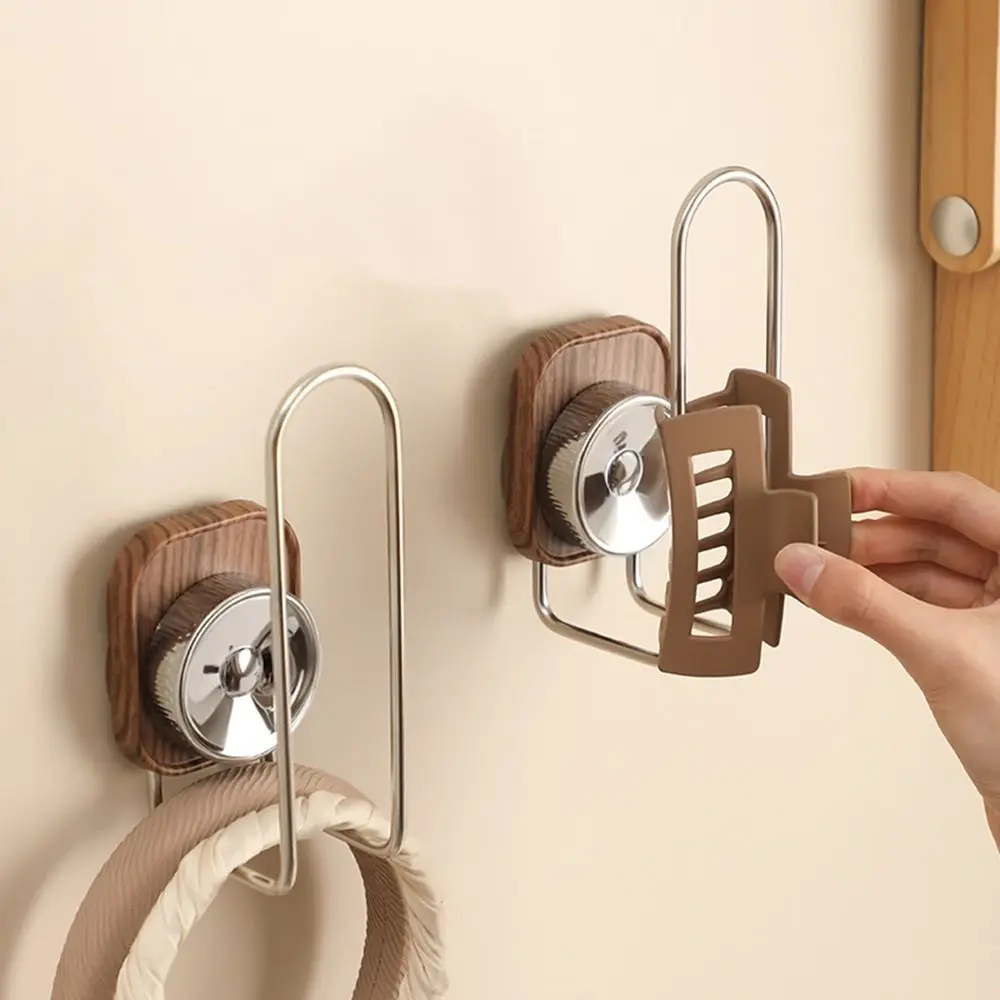 

Practical No-Punch Suction Cup Hook Seamless Wall Mounted Headband Holder Space Saving Bathroom Adhesive Hook Living Room