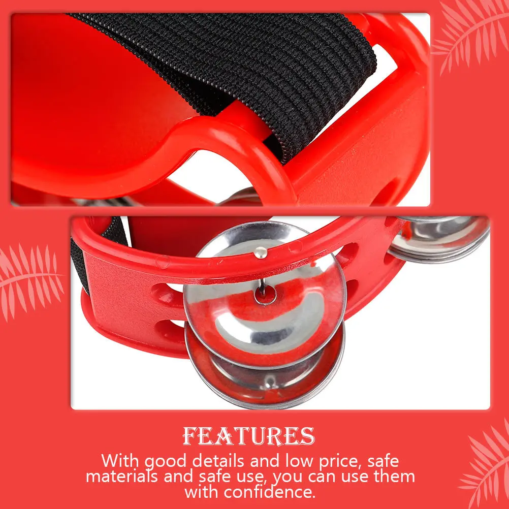 

Foot Tambourines Safe Material Foot Shaking Bell Tambourine Rhythm Percussion Bell Stage Performance Percussion Instrument