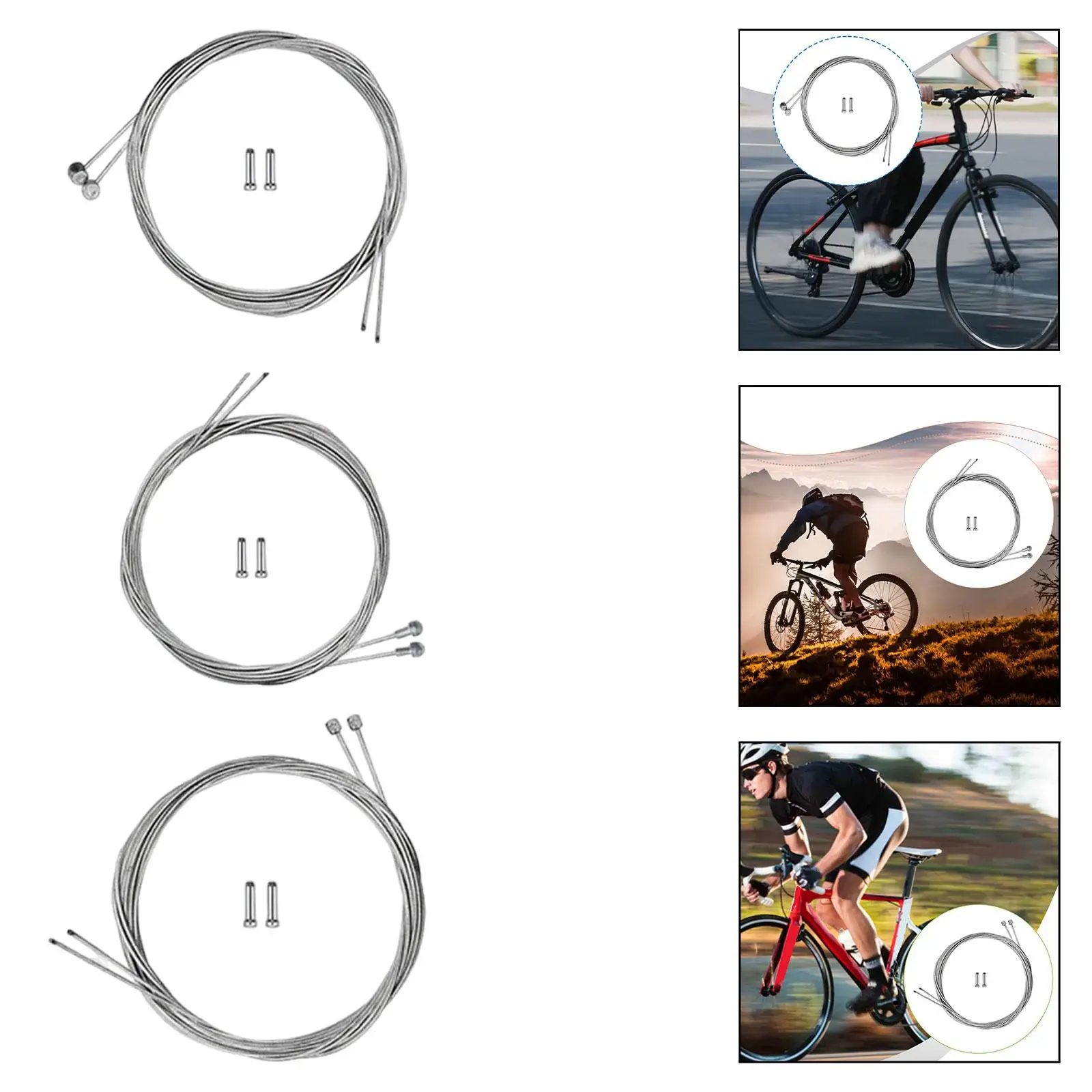 Reliable Performance Bike Cable Core Easy Install Gear Cable Bicycle Brake Wire for MTB Cycling Replacement Parts