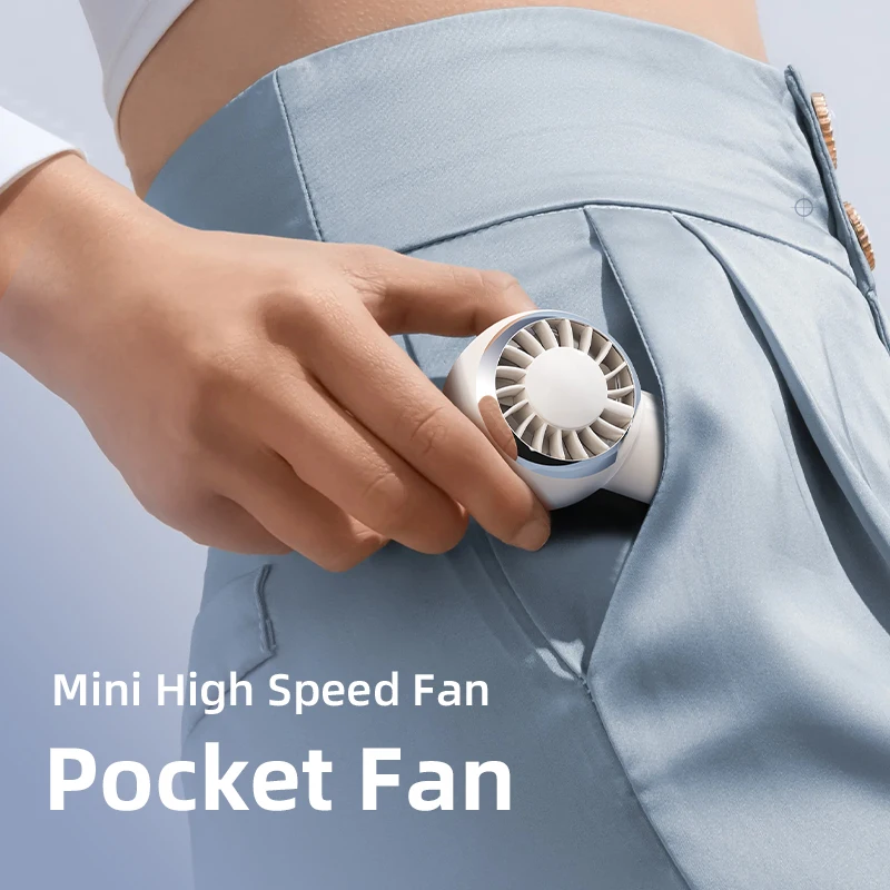 2025 New Ultralight Only 60G Mini Size Handheld Fan Portable Fan Air Cooler Pocket Fan Rechargeable for Travelling Shopping